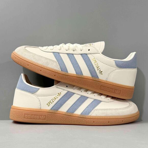 Adidas Originals Handball Spzl Women's Cricket Shoes White/Blue - Picture 1 of 5